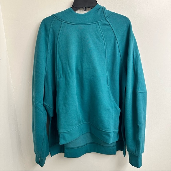 Lululemon Athletica Scuba Oversized Side Slit  Green Teal Hoodie Sz XXL - Picture 2 of 6